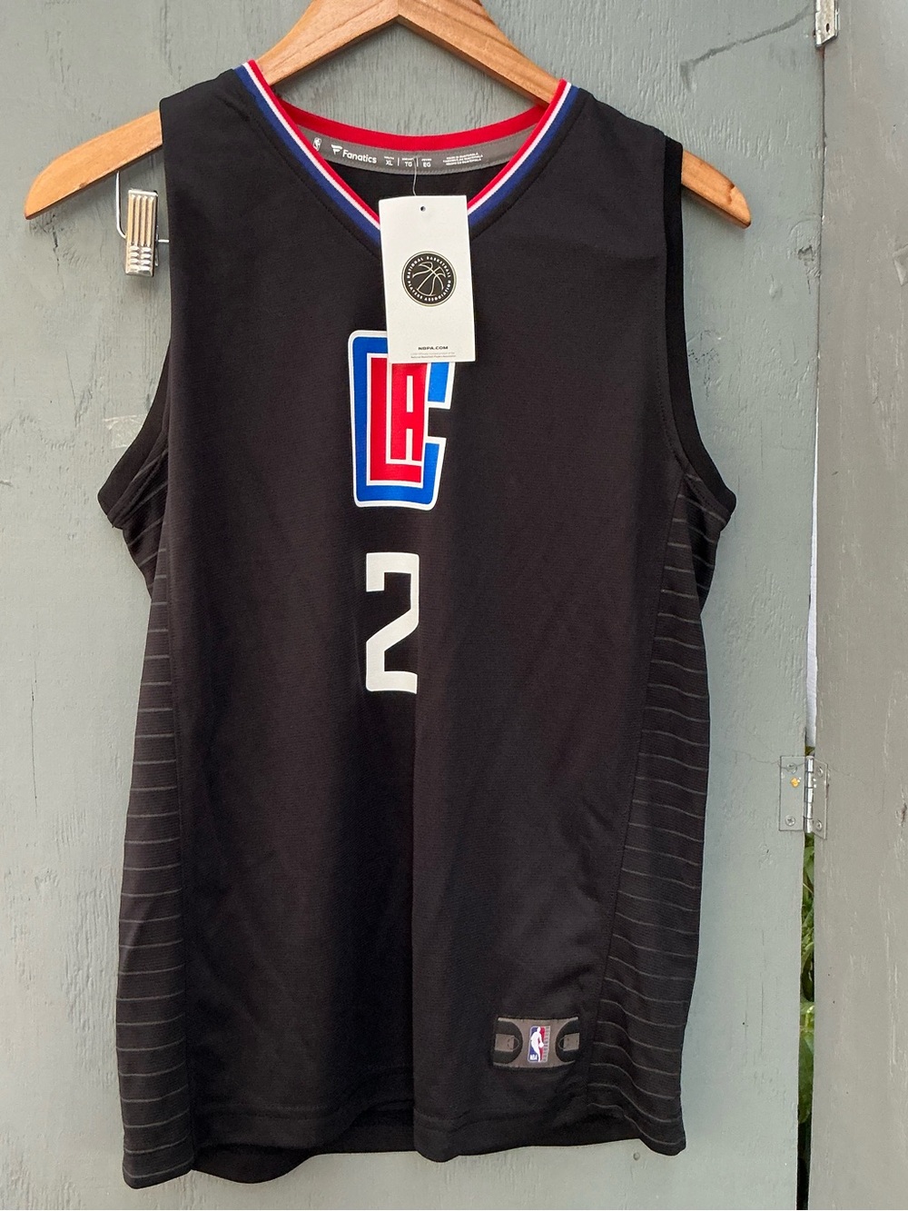 Fanatics Black LA Clippers Youth SizeXLARGE Jersey with Red, White and Blue Trim